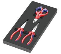 Wera 9781 Insert en mousse avec pince KNIPEX Set 2, 3 pièces, Set de pinces
