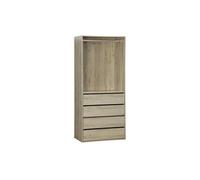 | Module dressing avec 4 tiroirs et 1 penderie naturel panneaux stratifiés