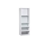 sweeek | Module dressing avec 5 étagères blanc panneaux stratifiés Blanc G