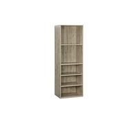 | Module dressing avec 5 étagères couleur naturel panneaux stratifiés