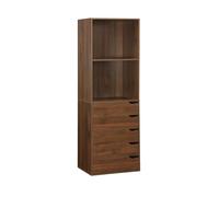 Module dressing avec 5 tiroirs et 2 étagères. noyer. panneaux stratifiés