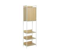 Module dressing blanc avec 5 étagères et 1 porte. L 60 x P 48 x H 190 cm