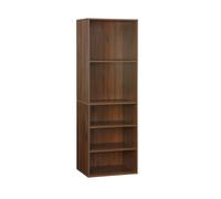 Module dressing avec 5 étagères. couleur noyer. panneaux stratifiés