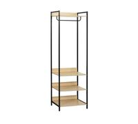 Module dressing noir avec 1 penderie et 3 étagères. L 60 x P 48 x H 190 cm