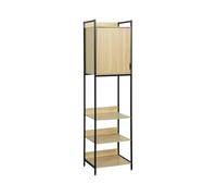 Module dressing noir avec 5 étagères et 1 porte. L 60 x P 48 x H 190 cm