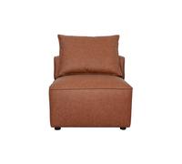 Module droit pour canapé en cuir marron FERGUS