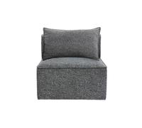 Module droit pour canapé en tissu chiné gris foncé KERRY