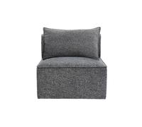 Module droit pour canapé en tissu chiné gris foncé KERRY
