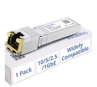 Module émetteur-récepteur réseau 10GBASE-T SFP+ RJ45 Mini GBIC en cuivre 10 Go avec puce Realtek mise à niveau, compatible avec Cisco SFP-10G-T-S, Ubiquiti, commutateur ouvert (1)