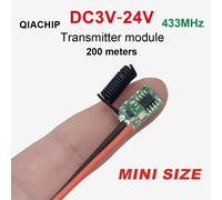 Module émetteur RF sans fil 433 MHz Mini DC 12V 3V 5V 24V Code d'apprentissage 433,92 MHz 1 canal de sortie pour télécommandes Codage 1527 KEY002-1pcs