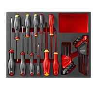 Module en mousse de tournevis et clés, 28 outils - FACOM - F50031049