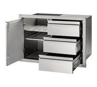 Module encastrable 2 tiroirs + 1 porte pour cuisine d'extérieur Napoleon