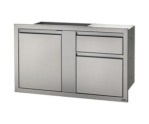 Module encastrable XL 2 tiroirs + 1 porte pour cuisine d'extérieur Napoleon