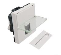 Module Ethernet 45 x 45 mm, 1 module réseau PC pour plaques murales Keystone, poignée rotative et couvercle anti-poussière, compatible Cat6, utilisation en salle de serveur (catégorie 6)