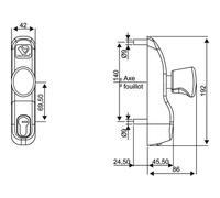 Module extérieur pour antipanique - bouton rotatif - PE 13/23AV inox VACHETTE