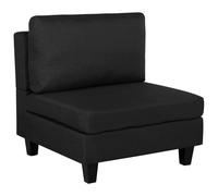 Module Fauteuil En Tissu Noir Pour Canapé Fevik Noir