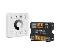 Module gradateur de bande LED pour bandes lumineuses 12 V 24 V avec panneau de commande tactile et télécommande sans fil résistant aux interférences