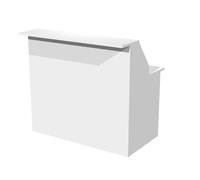 Module haut de banque d'accueil OLA - L.120 cm - Blanc