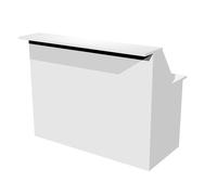Module haut de banque d'accueil OLA - L.140 cm - Blanc