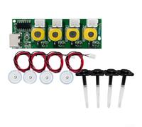 Module humidificateur, kit de bricolage à 4 buses avec plaque d'atomisation, brumisateur alimenté par USB pour systèmes d'hydratation de l'air domestique et d'arrosage des plantes