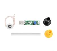 Module humidificateur USB 5 V à monter soi-même, pilote d'atomisation 108 kHz avec 3 modes et arrêt automatique pour projets de brume d'air (noir) (jaune)