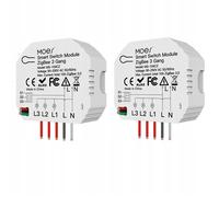 Module Interrupteur Intelligent Zigbee - Moes - 3 Canaux - Contrôle Vocal - 2 Pièces