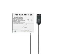 Module interrupteur relais 4-K Zigbee & RF Smart Dry Contact avec capteur de température et d'humidité, télécommande par application/commande vocale, minuterie, fonctionne avec Alexa (AC 7-32 V/USB 5