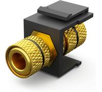 Module Keystone Avec Borne De Pôle Sur Prise Filetée (Marquage Noir) Keystone Multimédia Pour Panneau De Brassage, Support Keystone, Adaptateur D'Embrayage, Plug & Play, Noir[YIN4181759]