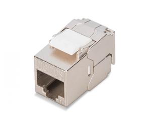 Module Keystone court (prise) RJ45 (8P8C) cat.6A, blindé, sans outil, en acier, longueur 28mm