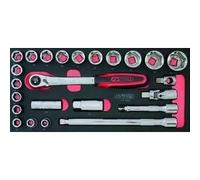 Module - KS TOOLS - 713.1024 - Module de douilles et accessoires Ultimate - 1/2"" - 24 pièces