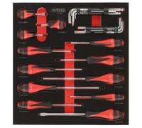 KS Tools – Composition d'outils 3 tiroirs pour servante 714.0158, 158 pièces, mousse imputrescible
