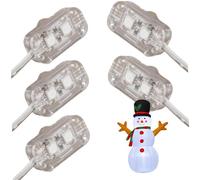 Module LED, Bande Lumineuse Gonflable étanche à 5 LED, Petite lumière en Plastique avec câble de 9, 8 Pieds pour Les gonflables de Vacances dans la Cour, Les Explosions Noël