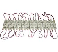 Module LED + bloc d'alimentation - Blanc chaud 3000 K - 12 V - 3 puces SMD 5730 lumière d'injection (10 x sans bloc d'alimentation)