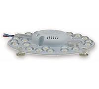 Module LED Ring avec support magnétique 12W Ø12,5mm 1200 lumens 230V Set de conversion pour plafonniers Prêt à brancher 3000k / Blanc chaud