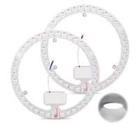 Module LED Ronde 36W, 2 Panneau de Remplacement LED, Module Anneau LED avec Support Magnétique, Retrofit Rond Source Lumineuse, Blanc Froid 6000K, pour Plafonniers, Remplacement Fluorescente