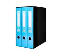 Module Liderpapel 3 classeurs folio, 2 anneaux, mécanisme à levier 52 mm bleu ciel