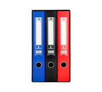 Module Liderpapel 3 classeurs folio, 2 anneaux mixtes, 40 mm, couleurs assorties