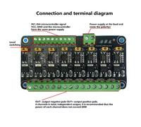 Module MOSFET 8 canaux, microcontrôleur, amplificateur PLC, tube de commande à effet de champ, optocoupleur, isolation, contrôle PWM, interrupteur lumineux 5v version