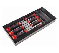 SAM Outillage Module mousse TPZJ7MM – 1/3, 7 tournevis bi-matière fente et Pozidriv®