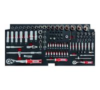 Module mousse carbone douilles 1/4' et 1/2' - 110 pcs - DRAKKAR TOOLS - 84304