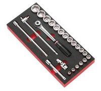 Module mousse douilles 1/2'' 6 pans métriques S.161B - FACOM - MODM.S1APB Noir G