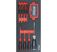 MODULE MOUSSE FINITION CARBONE PLEIN TOURNEVIS ELECTRICIEN / PORTE EMBOUT - DRAKKAR TOOLS - 84259