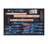 Module mousse + PP Tournevis et outils de frappe 17 pièces