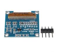 Module OLED 2,4 cm 128 x 64 pour interface Arduino IIC PCB avec large plage de tension d'entrée et communication I2C (bleu)