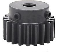 Module Pignon, Pignon moteur, 1 pièce Pignon droit noircissant 1,5 Module 20T 22T 24 dents Engrenage droit 1,5M 20 dents Engrenage 6 mm 10 mm 14 mm 20 mm Alésage 15 mm Largeur Éperon conique