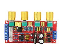 Module Préamplificateur Audio, Carte de Contrôle Volume Tonalité EQ, AC 12V, NE5532 Rouge - Amplification HiFi Rapide, Faible Bruit, Installation Facile