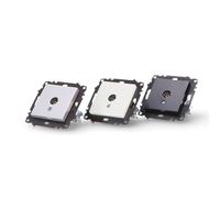 Module prise intermédiaire TV grise, avec connexions standard, idéal pour installations électriques et audiovisuelles.