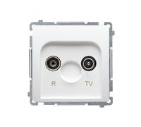 MODULE PRISE TV BLANCHE EXTRÉMITÉ SÉPARÉE BASIC BMZAR1/1.01/11