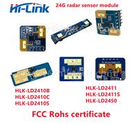 Module radar de détection de présence humaine intelligent pour maison/hôtel Hi-Link Rohs/FCC/CE 24G HLK-LD2410 LD2410C LD2402 LD2450 LD2401 2PCS