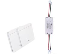 Module Récepteur Compact ABS Pour Éclairage Et Ventilateur(LN3+3 * panel) | Récepteur discret pour boîtes de dérivation, matériau ABS pour robuste, couleur blanche, dimensions 8.8x2.5x4cm, pour facile